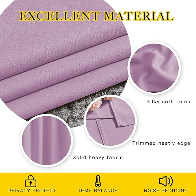 NICETOWN Room Darkening Patio Sliding Door Curtains 84 inch Length, Grommet - Image 3