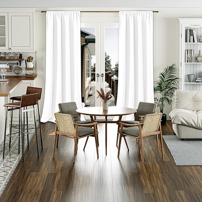 BGment White Blackout Curtains for Living Room 95 Inches Length, Extra Long 2 - Image 2