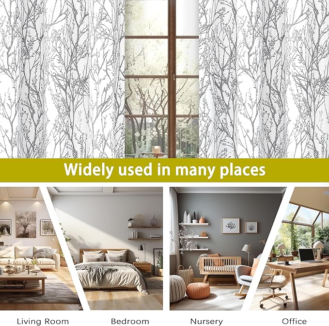 DriftAway Tree Branch Blackout Curtains Double Layer 102 Inches Long - Image 6