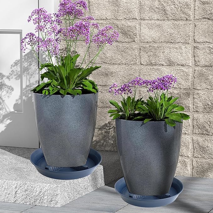4 Pack Plant Saucer 14 inch, Plastic Plant Saucers - Image 7