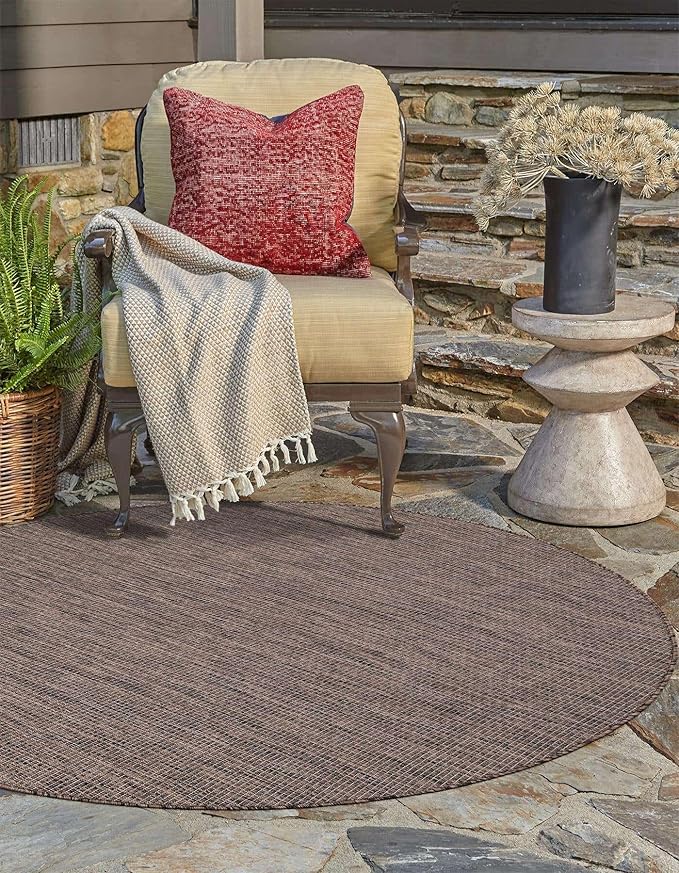 Unique Loom Outdoor Solid Collection Area Rug - Image 6