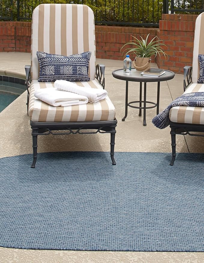 Unique Loom Collection Casual Transitional Solid Heathered Indoor/Outdoor - Image 3