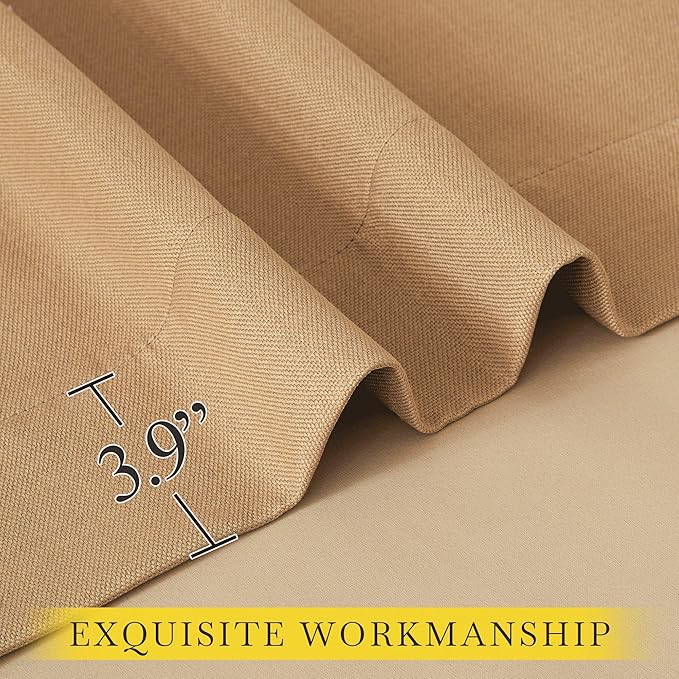 NICETOWN Thick Living Room Caramel Curtains 84 inches Long, Rod Pocket/Back - Image 6