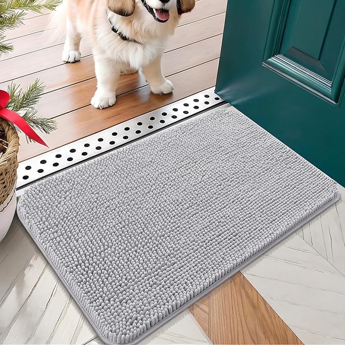 OLANLY Dog Door Mat for Muddy Paws 24x16, Absorbs Moisture and Dirt, Absorbent by OLANLY