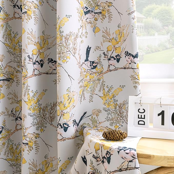 H.VERSAILTEX Floral 100% Blackout Curtains 84 inch Length 2 Panels Vintage - Image 8