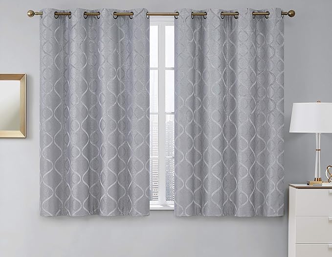 HLC.ME Versailles Lattice Flocked 100% Complete Blackout Thermal Insulated - Image 2
