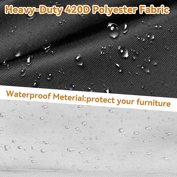 TUOKING Outdoor Furniture Covers Heavy-Duty 420D Waterproof Cover, All-Weather - Image 4