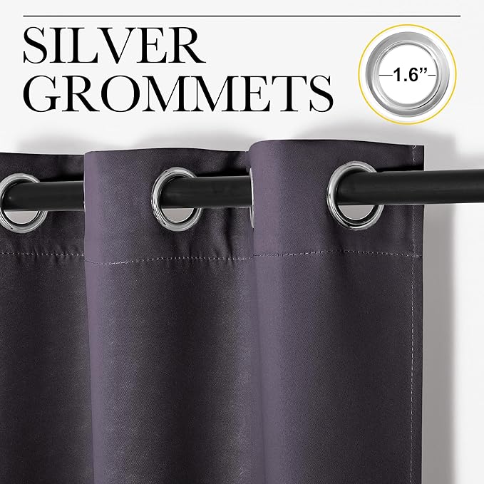 NICETOWN Kitchen Blackout Window Curtain Panel, 1 Panel, 55 by 96 inches Long - Image 2