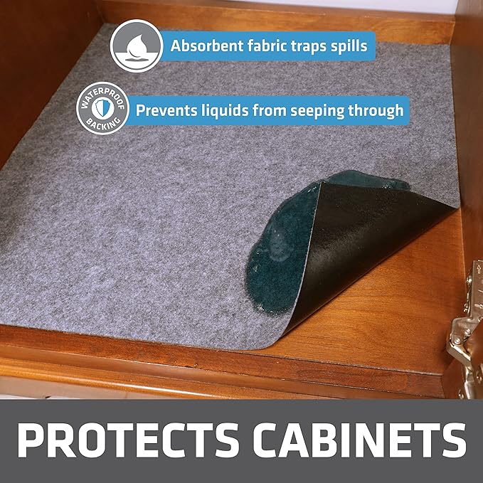 Drymate Premium XL Under Sink Mat, Waterproof Cabinet Protection Mats - Image 2