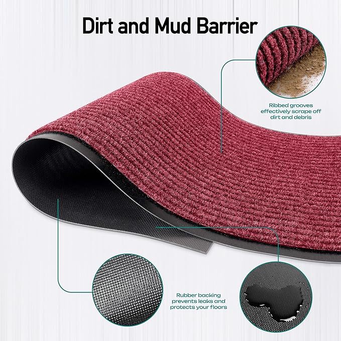 MaxMat® Extra Large Commercial Door Mat, Rubber Border Heavy Duty Door Mat - Image 4