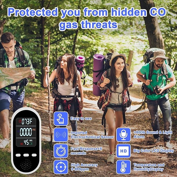 Portable Carbon Monoxide Detector Mini air Quality Monitor - Image 4