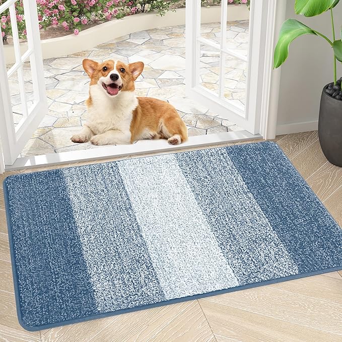 Smiry Dog Door Mat for Muddy Paws, Absorbs Moisture and Dirt, Low-Profile by Smiry
