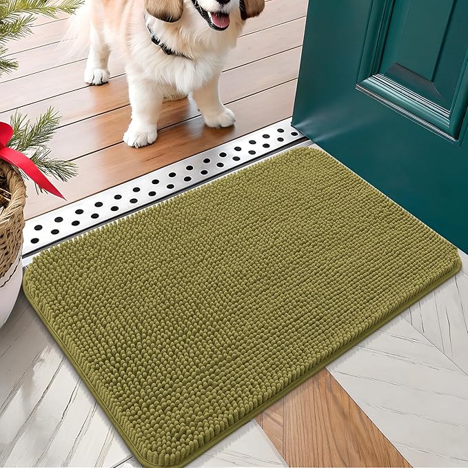 OLANLY Dog Door Mat for Muddy Paws 24x16, Absorbs Moisture and Dirt, Absorbent by OLANLY