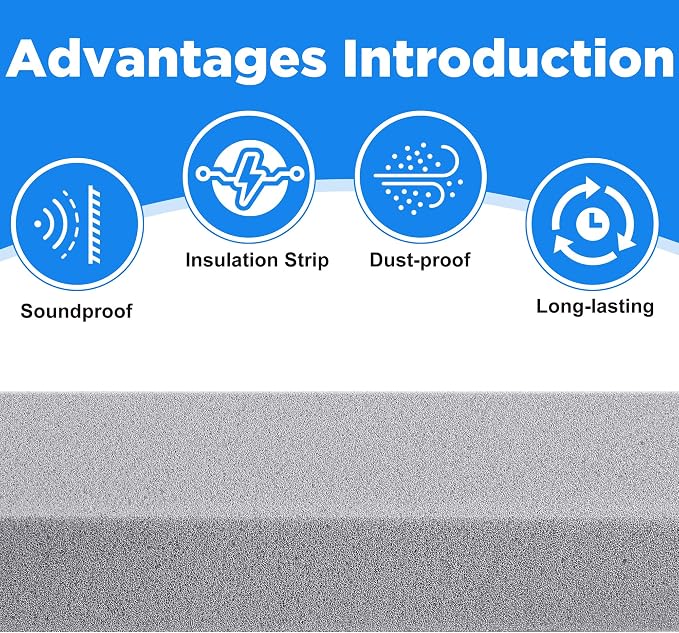 moonoom 4 Pcs Foam Air Conditioner Weatherseal Tape-1''x1''6.5ft Air - Image 4