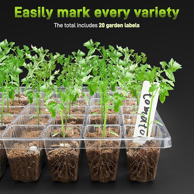60-Cell Seed Starter Tray with Grow Light, Seedling Starter Trays with 4.08" - Image 7