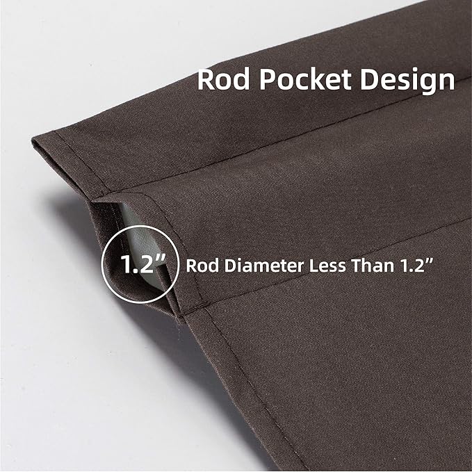 Easy Home 24 Inch Long 100% Blackout Curtain - Image 3