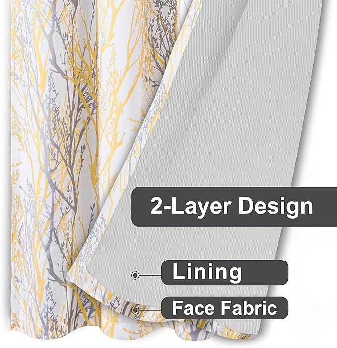 DriftAway Tree Branch Blackout Curtains Double Layer 96 Inches Long - Image 6