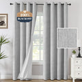 H.VERSAILTEX Chenille Curtains 96 inch Length 2 Panels 100% Blackout Drapes by HVERSAILTEX