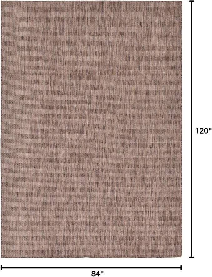 Unique Loom Collection Casual Transitional Solid Heathered Indoor/Outdoor - Image 2