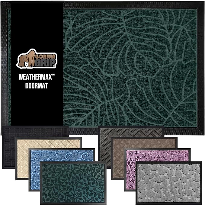 GORILLA GRIP 100% Waterproof All-Season WeatherMax Doormat US Designed Natural by GorillaGrip
