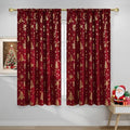 NICETOWN 2 Panels Christmas Red Curtains 52 x 63 Inch by NICETOWN