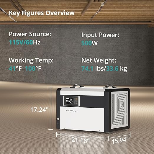 Kesnos Large Commercial Dehumidifier 158 Pints - Image 7