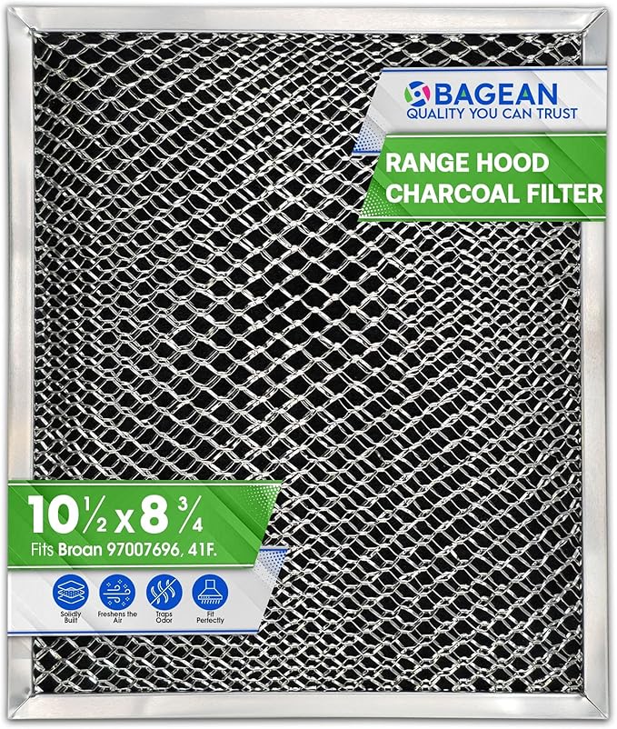 Stove Hood Vent Filter 10.5" x 8.8" 41F 97007696 Fit's Nutone & Broan Range by Bagean