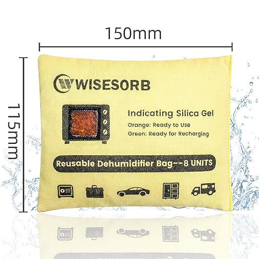240G 2 Pack Reusable Silica Gel Desiccant Dehumidifier Bags, Color Indicating - Image 3