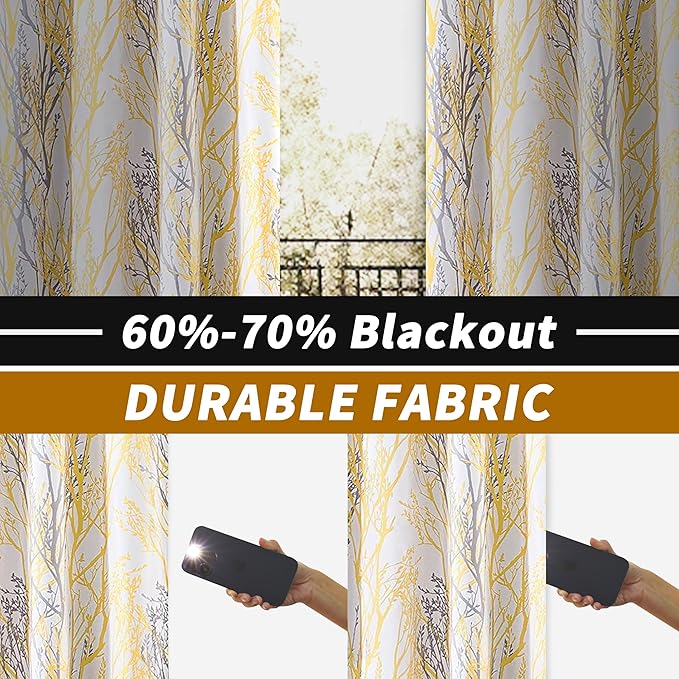 DriftAway Tree Branch Blackout Curtains Double Layer 96 Inches Long - Image 2