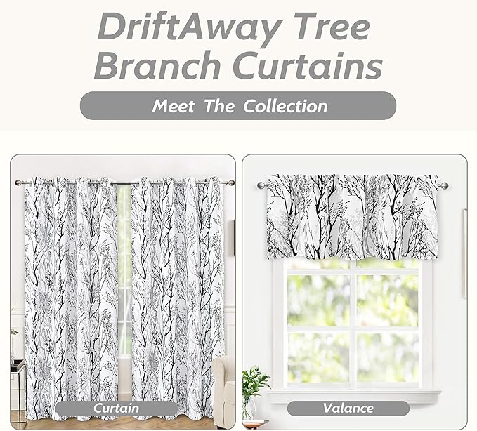 DriftAway Tree Branch Blackout Curtains Double Layer 84 Inches Long - Image 5
