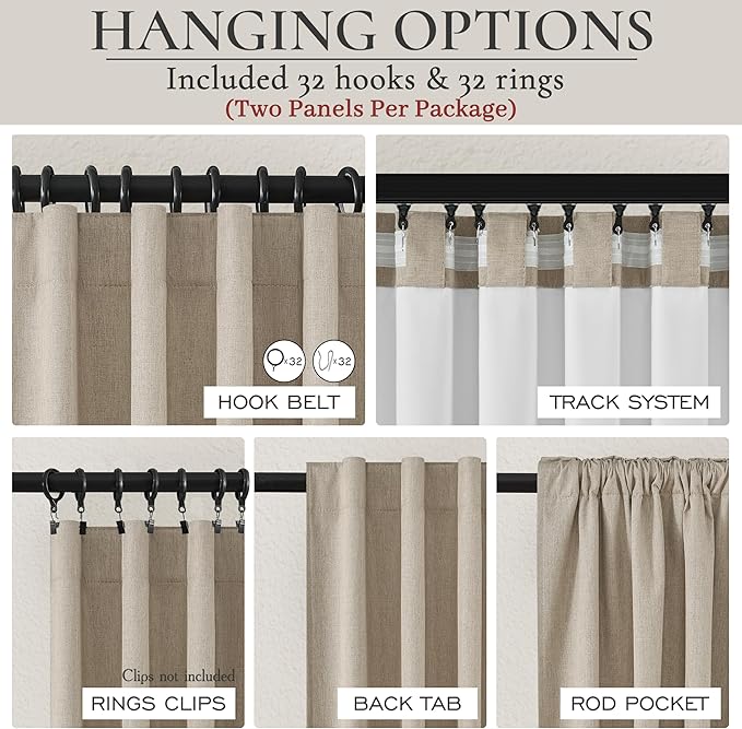 Extra Long Custom 102 Inch Curtains, 100% Blackout Curtains - Image 3