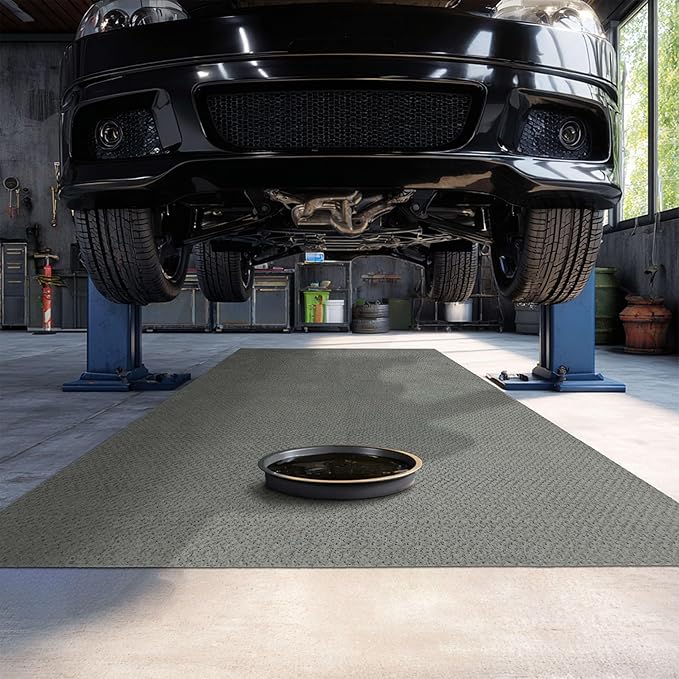 Mohawk Home Oil Spill Moisture Barrier Mat Utility Solid Gray 4' X 6' Other by MohawkHome