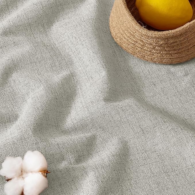 RYB HOME Cream 100% Blackout Linen Curtains 72 inch Long, Thermal Insulated & - Image 7