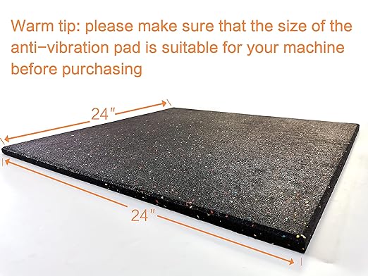 Goodhoily Anti-Vibration Pad 24" x 24", 3/5" Heavy Duty Thick- Rubber Vibration - Image 2