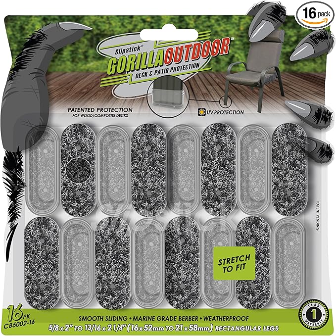 Slipstick GorillaOutdoor Berber Furniture Feet Pads by Slipstick