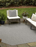 Unique Loom Collection Casual Transitional Solid Heathered Indoor/Outdoor by UniqueLoom