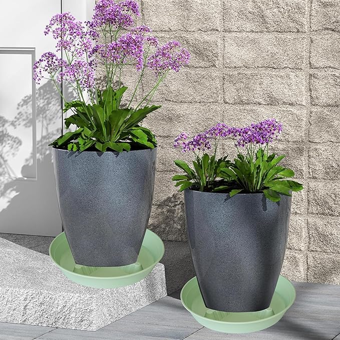 4 Pack Plant Saucer 8 inch, 10 12 14 17 inch, Plant Stand Plastic Plant Saucers - Image 8