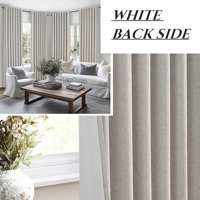 Light Brown Linen Floor to Ceiling Pleated Curtains - Image 6