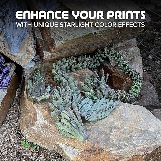 Polymaker Panchroma Green Color Changing PLA, Glitter Starlight Meteor 3D - Image 2
