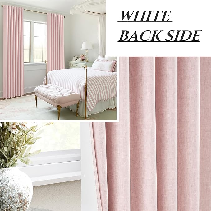 Cute Baby Pink Blackout Curtains 90 Inches Long - Image 5