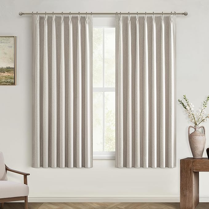 Kitchen Blackout Curtains 45 Inch Length, Basement Curtains by QJMYDECO