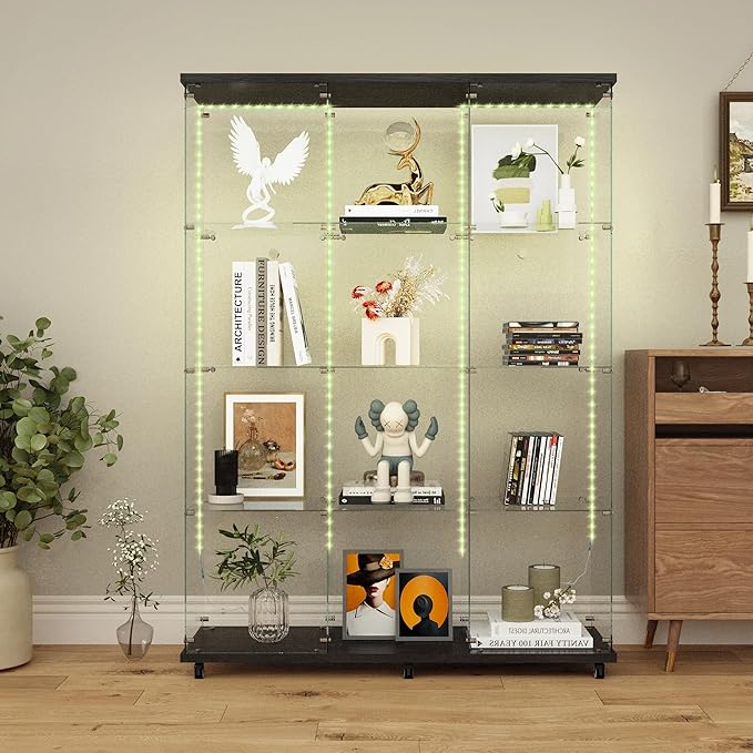 Yoluckea 4-Tier Glass Display Cabinet Extra Large by Yoluckea