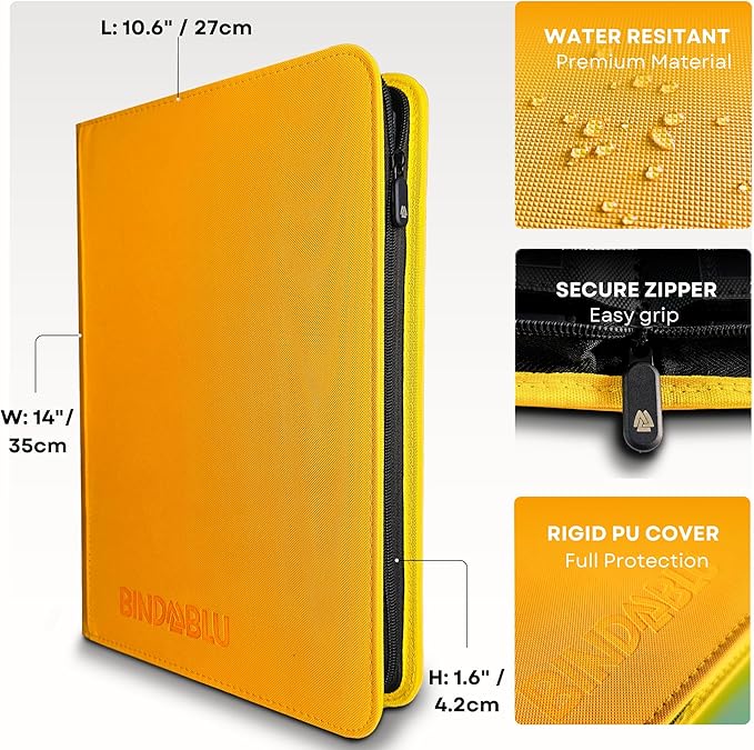 9 Pocket Trading Card Zip Binder - Image 2