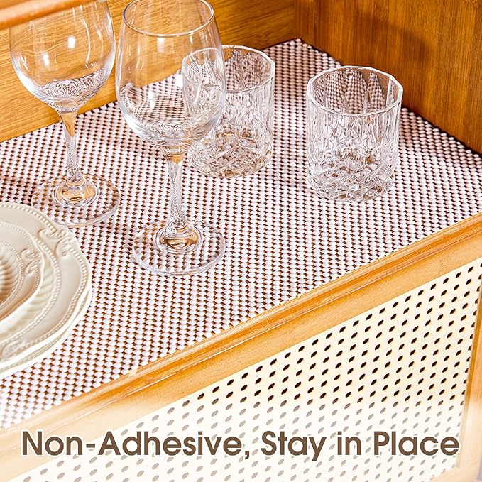 Shelf Liner for Kitchen Cabinet, Drawer Liners Non Slip Non Adhesive Thick Mat - Image 2