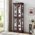 Lighted Glass Curio Cabinet by Unknown