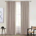 Linen 80 Inch Closet Curtains for Open Closet Doors Sliding Panels by QJMYDECO
