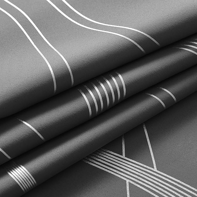 NICETOWN 100% Blackout Grey Curtains - Image 5