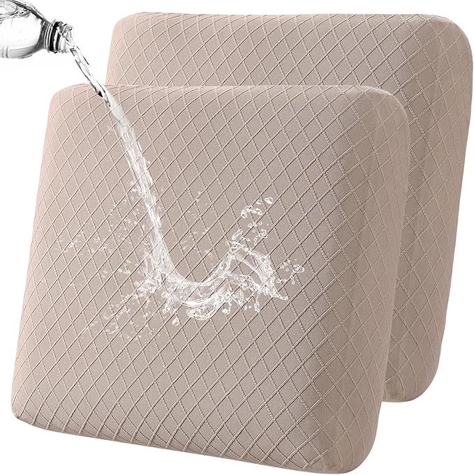 Fuloon Waterproof Seat Cushion Covers 2 PCS, Stretch Sofa Cushion Slipcovers by Fuloon