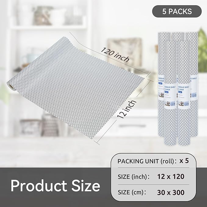 FIFTY FEET 12"x120" Non-Adhesive Shelf Liner - Image 5