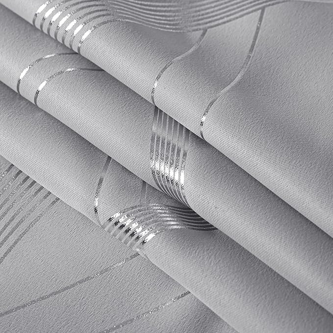 NICETOWN Blackout Curtains 90 inches Long 2 Panels, 52 inches, Foil Printed - Image 8